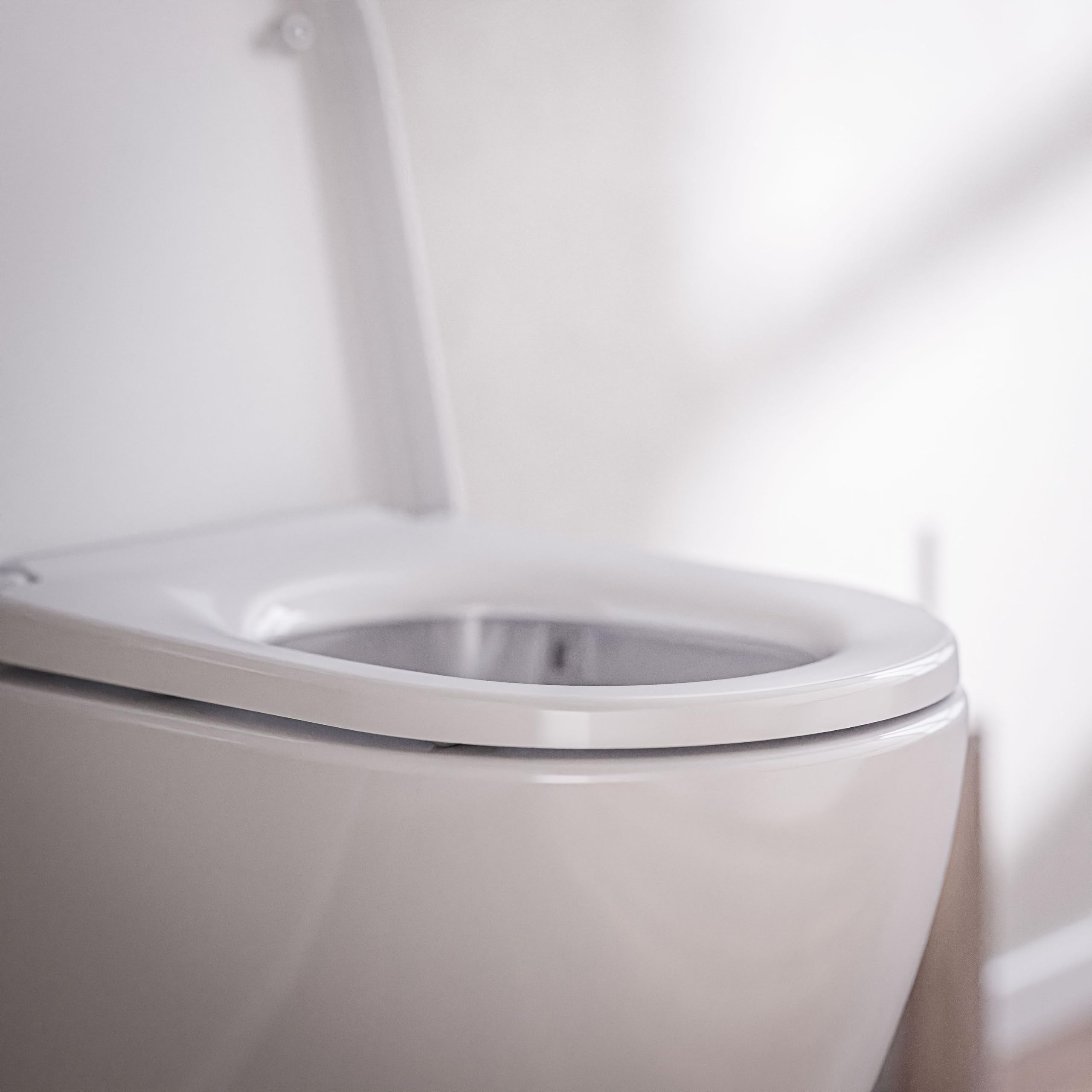 BERNSTEIN Design Wand-WC Spülrandlos Set - Hängetoilette Mit Abnehmbarem Deckel, Sitz Mit Absenkautomatik, Tiefspül-WC D-Form, Softclose-Sitz: Standard - B8030R