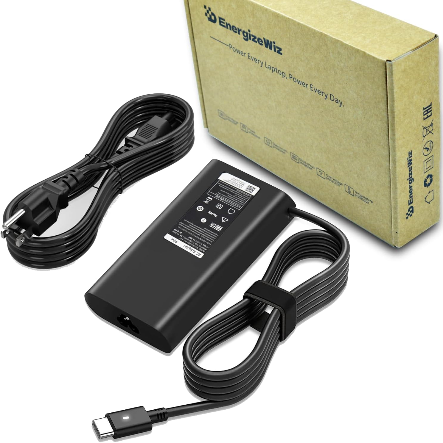 90W USB C Type C Adapter Laptop Charger Fit for Dell Latitude 5420 5520 5410 5510 5530 7400 5531 7430 5310 5511 7300 7330 5330 Precision 5570 3571 3560 3561 XPS 15 9500 9510 9520 17 9700