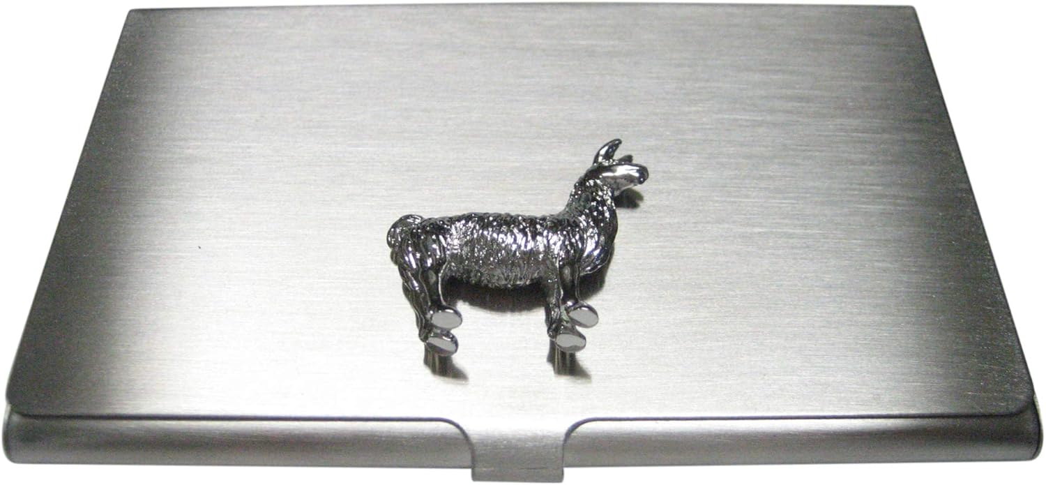 Kiola Designs Silver Toned Llama Business Card Holder