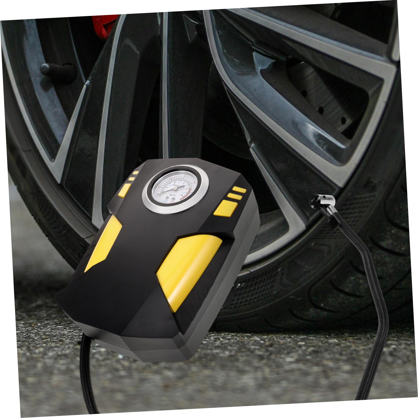 Zerodeko Compressore Portatile Pompa Aria Regolabile per Auto Display Digitale Intelligente per Pneumatici in ABS per Auto e Bicicletta Adatto a Veicoli