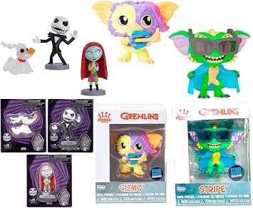 Heart Gremlins Mini Figure POP Movies Stripe Exclusive 3D Blacklight Vinyl + Gizmo Character + Critters Jack Nightmare Zero Ghost