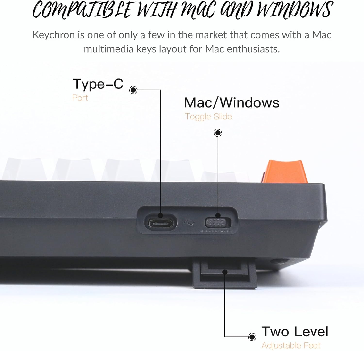 Keychron C1 Wired Mechanical Keyboard TKL, RGB Backlit with Double-Shot ABS Keycaps, 87 Keys Hot-Swappable Pre-lubed Tactile Switch Compatible with Mac Windows