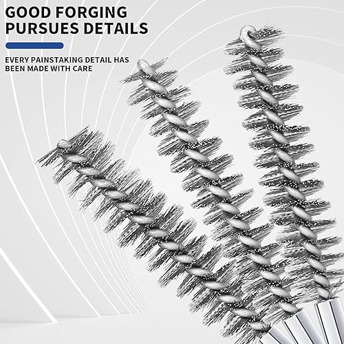 Miniatura 4 de 6 cepillos de acero inoxidable en diferentes tamaños, cepillo de limpieza de alambre trenzado con mango vástago hexagonal de 14 pulgadas para