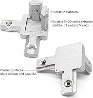 Vista 4 de 8 unids 2020 extrusión de aluminio ranura T soporte de esquina serie 20 hardware extruido 3 vías Tri conector con tornillo de ajuste para 20/20 2040