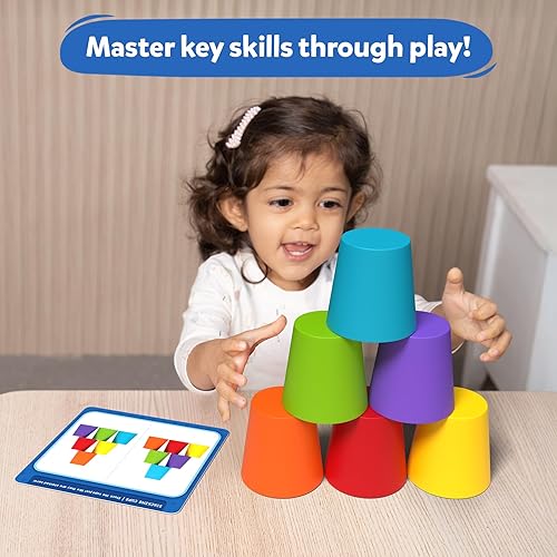 Miniatura 7 de Skillmatics Juego de clasificación de arcoíris de silicona, juguete educativo y de aprendizaje, habilidades de clasificación, conteo y