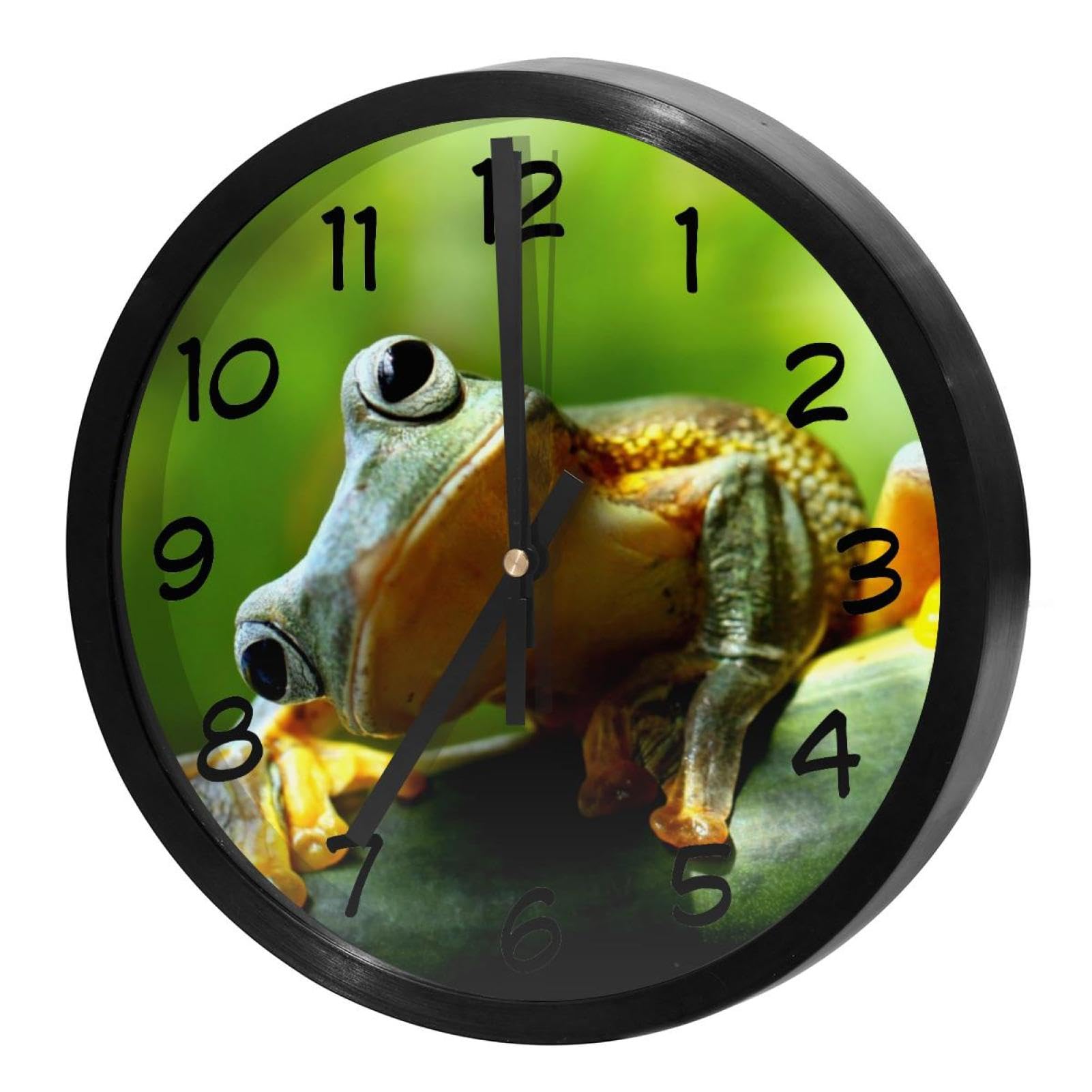 Plus de bruit pour dormir : horloge murale sans tic-tac grenouille pour chambre