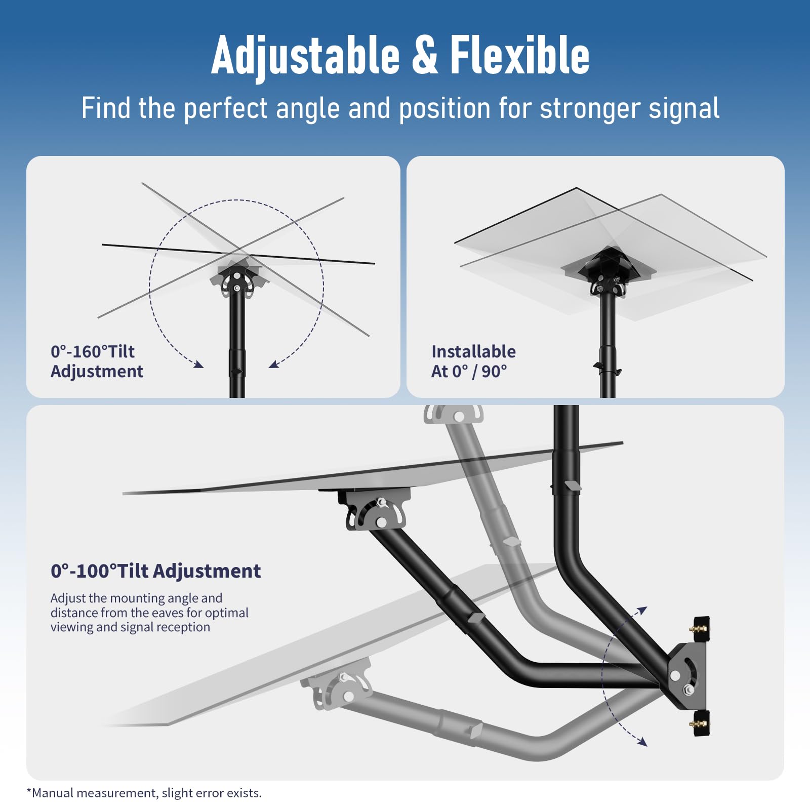 Adjustable Starlink Mount Compatible with Standard 4/4X/Gen 3/V3 - Image 3