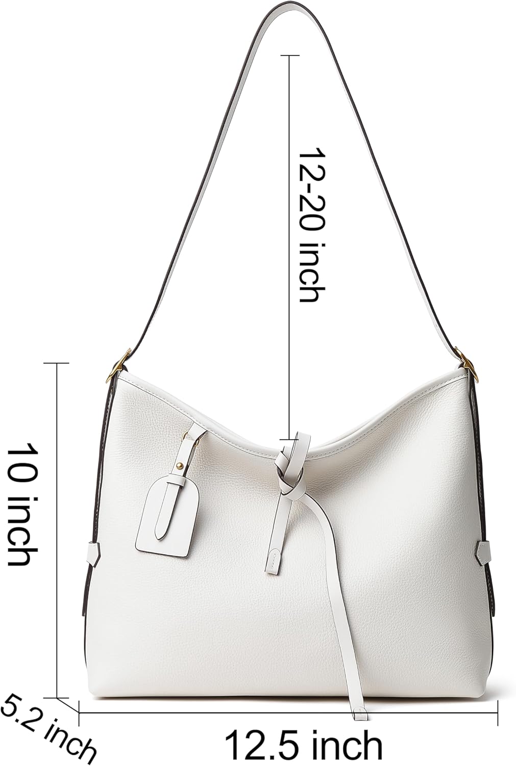 DORIS&JACKY Soft Leather Hobo Bag for women Large Lightweight Designer Shoulder Satchel Purse with Adjustable Single Handle