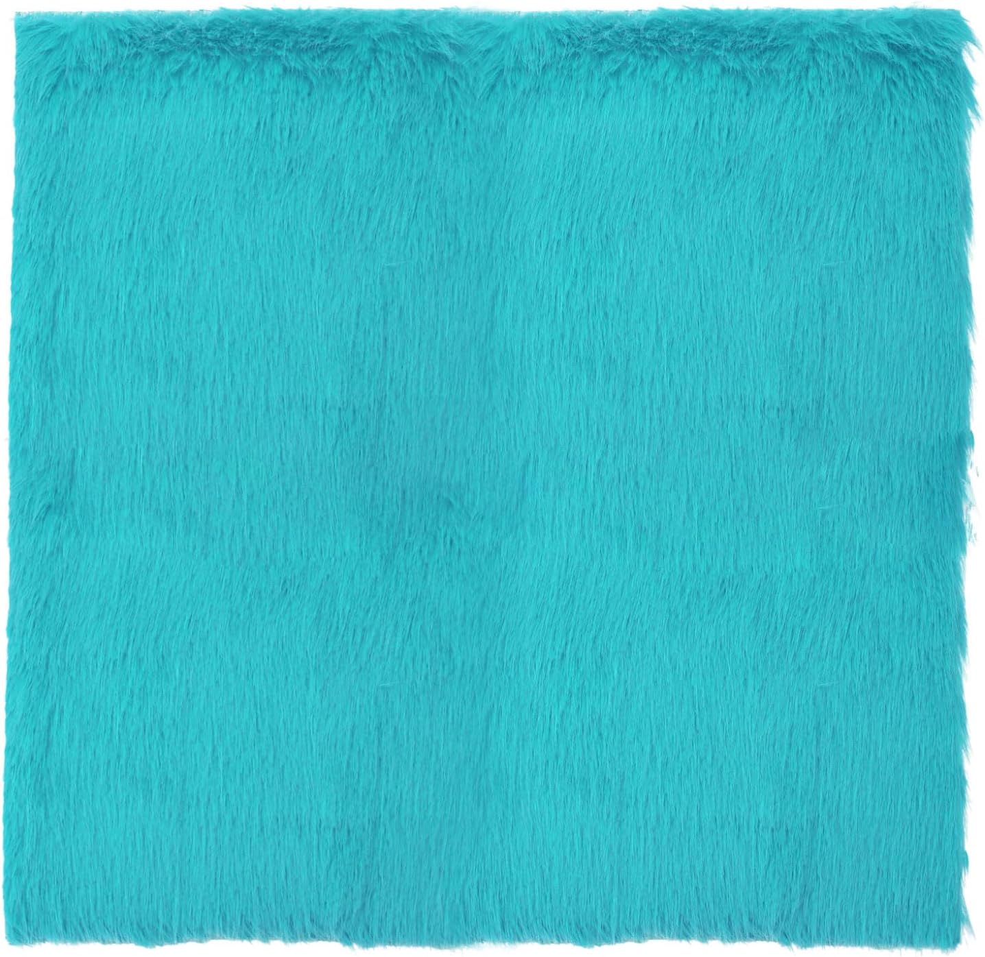 DMiotech 30"x30" Teal Faux Fur Square Fabric, Fluffy Faux Fur for Crafts, Gnomes, Animal Costumes, Cushions