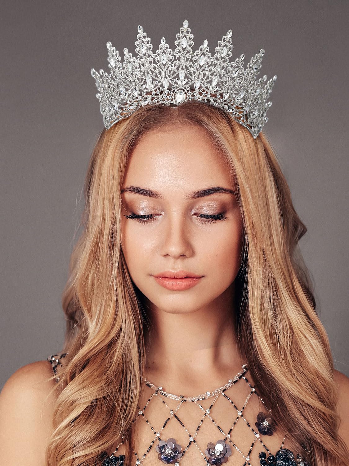 Amazon.com: SWEETV Tiara Crown for Women, Wedding Tiara for  display picture 2