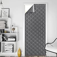 Vista 29 de NICETOWN Cortina de puerta con aislamiento térmico para interiores y exteriores, bloqueador de corrientes de aire de 26 x 78 pulgadas de grosor