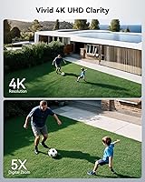 Vista 2 de COCOCAM 4K 8MP Solar Security Camera Outdoor Wireless WiFi, with 6W Solar Panel,4K Color Night Vision,AI Recognition,PIR Human Detection,355° P
