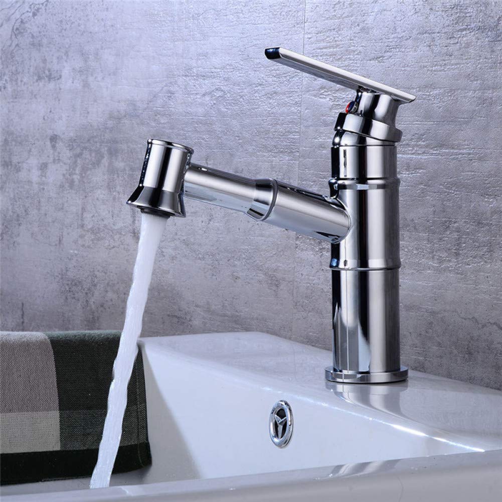 Robinet d'évier doré extractible : mitigeur luxe pour cuisine et salle de bain