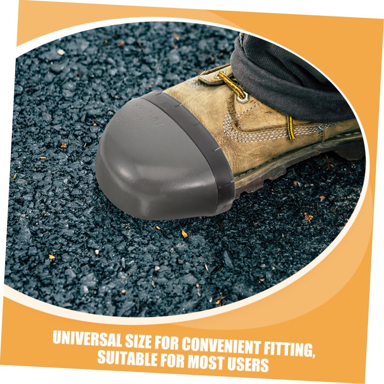 TEHAUX 2pairs Men Shoes Sneakers Work Boot Head Protective Covers Safety Toe Protector Covers for Outdoor Protective Guards
