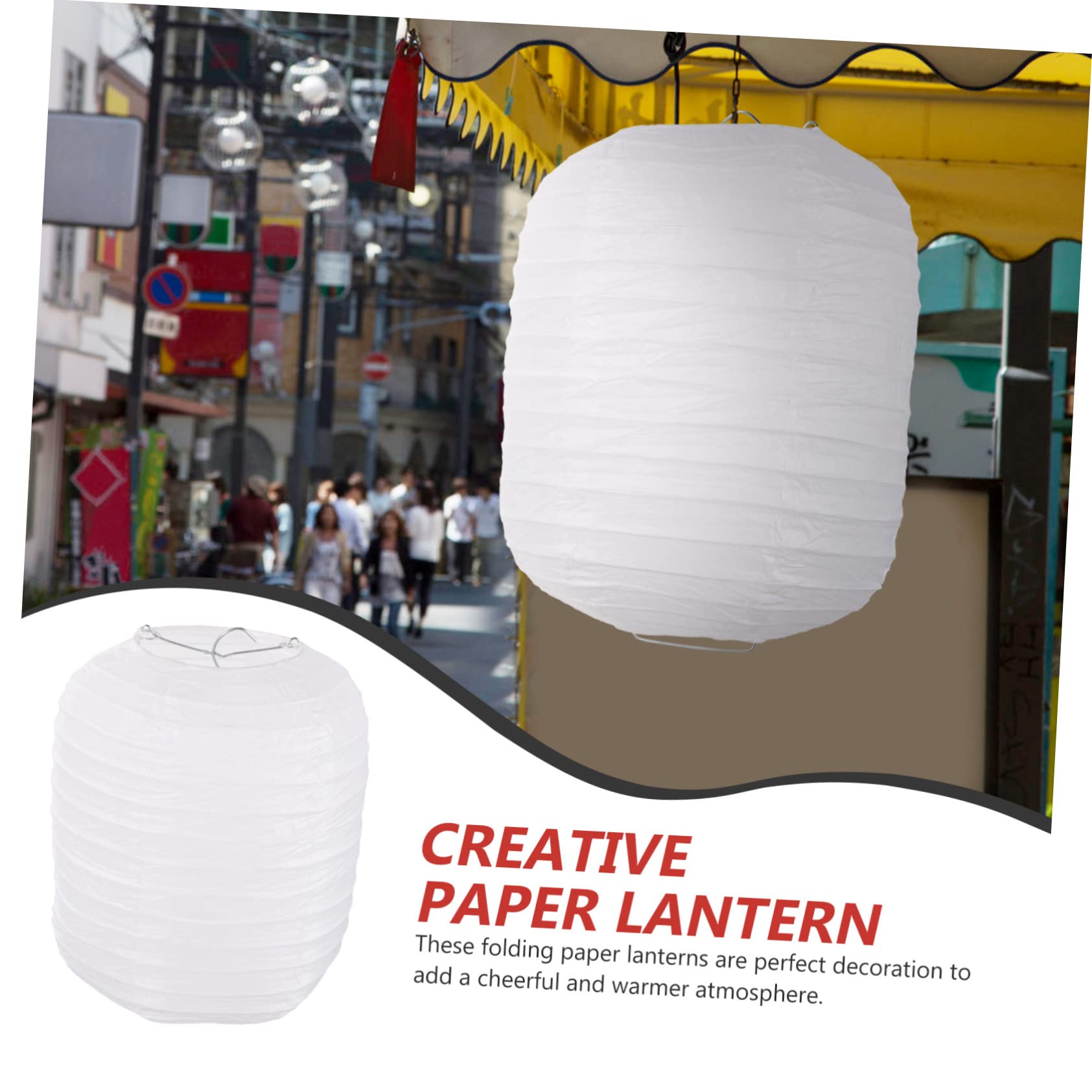 20pezzi Pieghere Per Decorazione Lanterns Giapponesi Per Facile Appendere e Accogliente Per Matrimonio e Compleanno