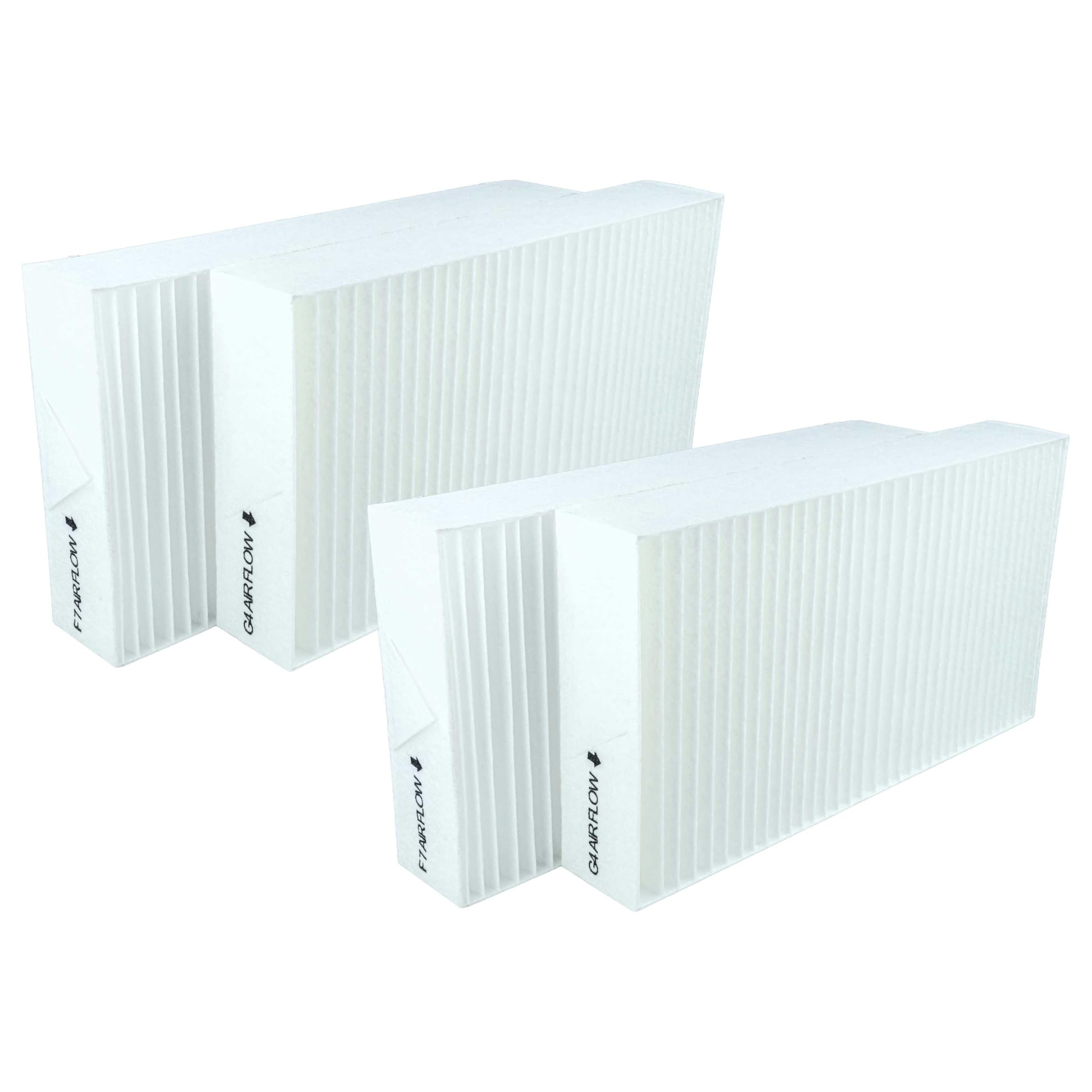 vhbw Zestaw filtrów zamiennych do Bosch 7738113333 | do urządzenia wentylacyjnego – filtr powietrza G4 / F7 (2 sztuki), 27 x 15 x 4,6 cm, biały