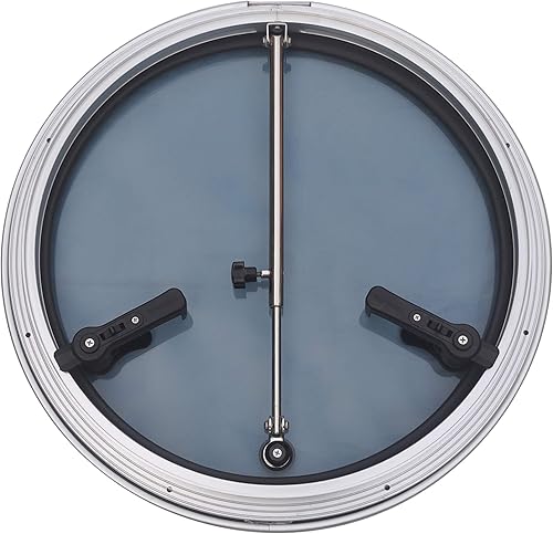 Miniatura 5 de Galamarine Deck HatchMarine Hatch Porthole - Escotilla redonda de aluminio anodizado con vidrio templado para barcoyatenáuticoRV