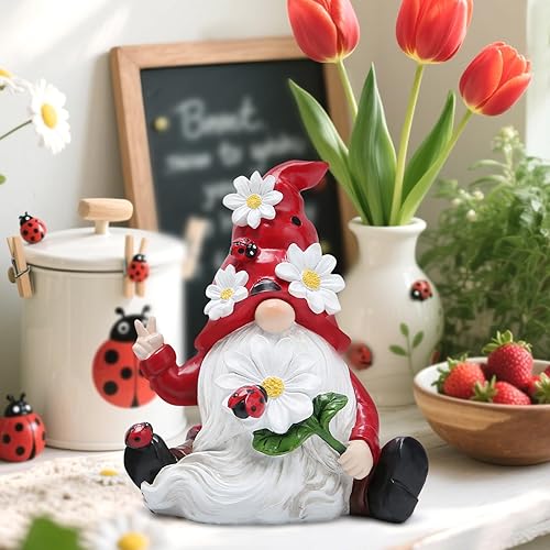 Miniatura 4 de Hodao Decoraciones de gnomos de primavera de abejorros, adornos de gnomos de abeja de miel, decoraciones del Día Mundial de las Abejas, regalos de