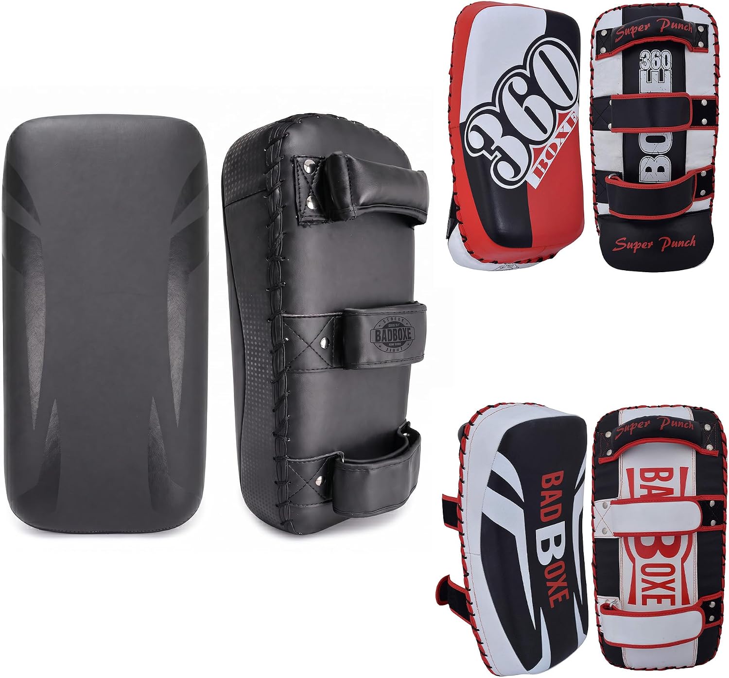 Lightweight Boxing Arm Pad Kick Shield | Genuine Leather Thai Pads | MMA Muay Thai Curved Pads | Martial Art Training Pads Boxing Striking Pads (Single)