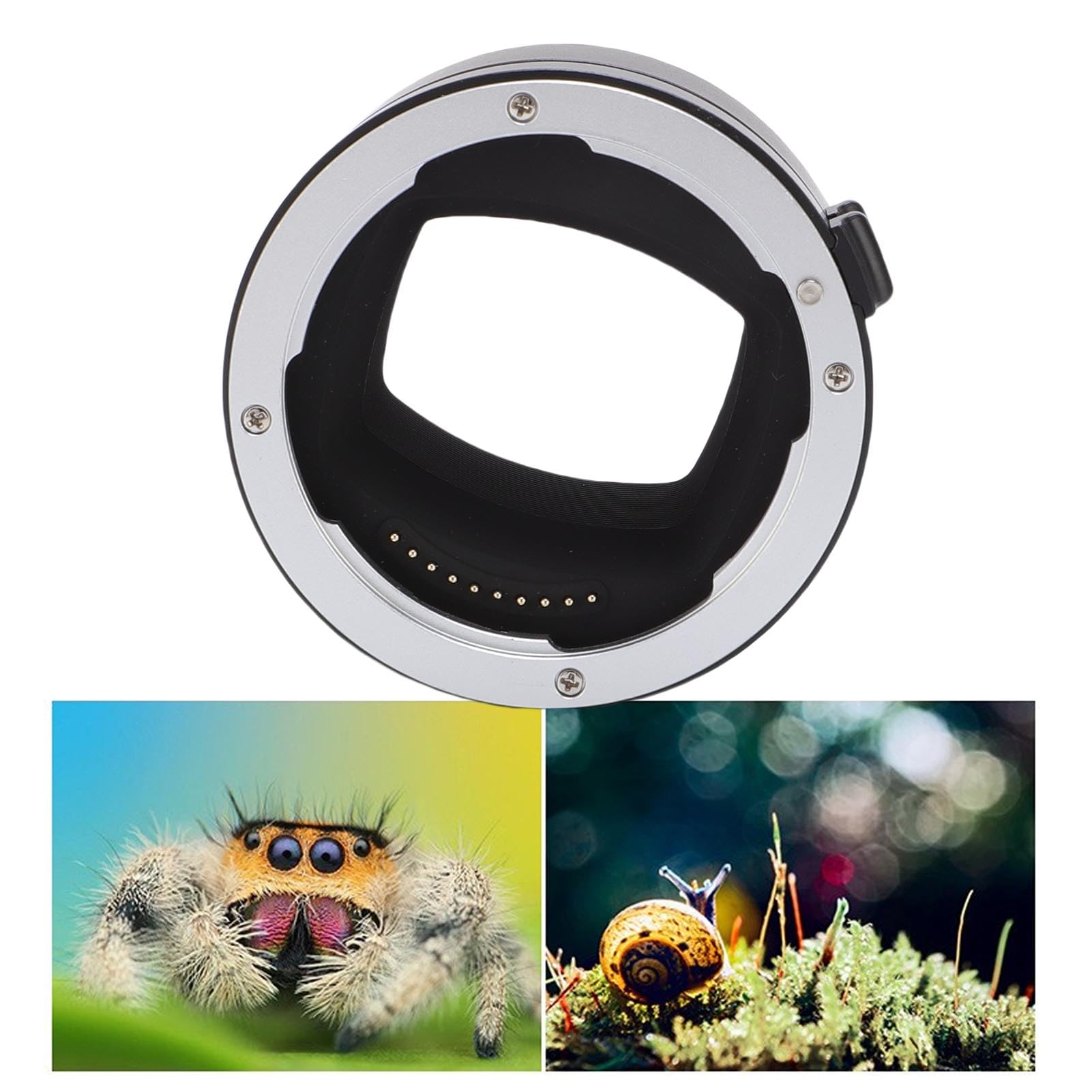 Adattatore ro in Metallo per Estensione Tubi 2-24 mm, porta osizione e Apertura, Accessorio Fotografico per Fotocamere L-Mount
