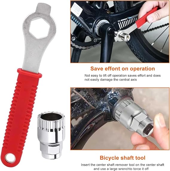 Bike Chain Removal Tool Kit, 6Pcs Bicycle Repair Tool Kit, Hub Cone Wrench