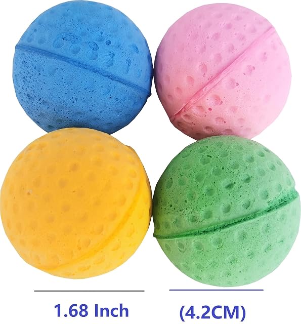 Foto 2 de 7 de GINFH Pelota de espuma para gatos, juguete de fútbol (12 unidades)