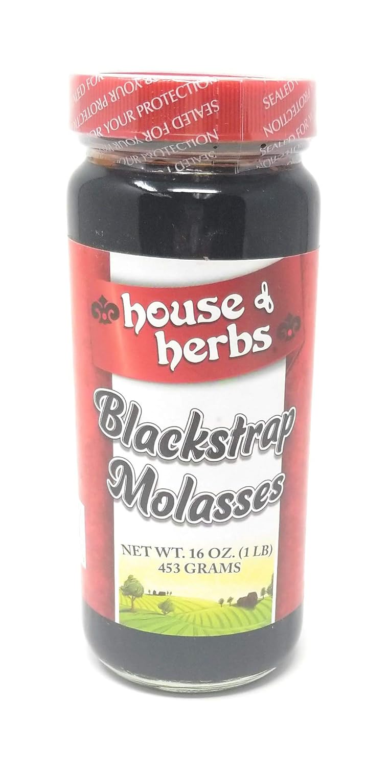House Of Herbs Molasses Blackstrap, 16 Oz (Pack of 3). Packaging may vary