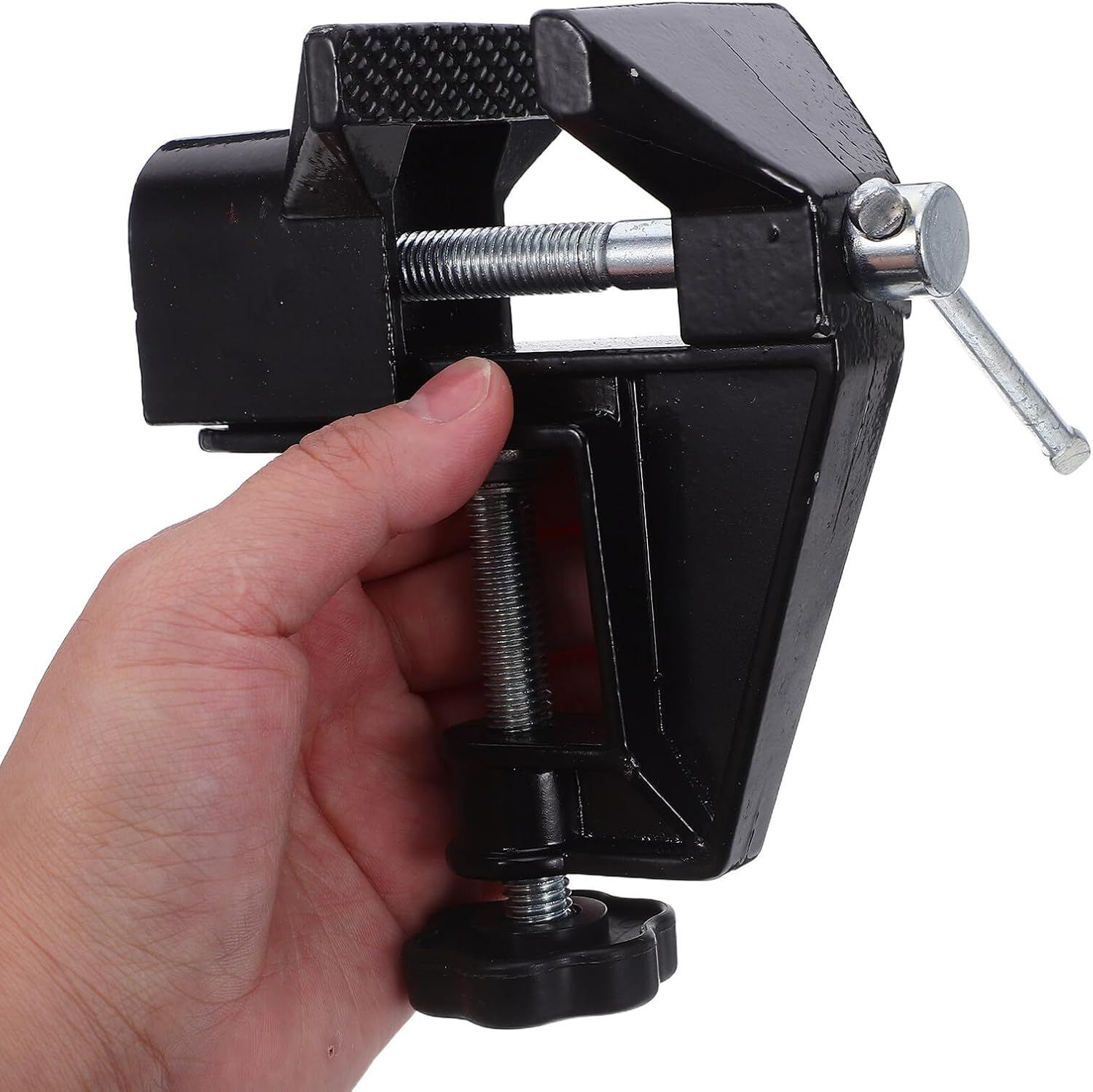Small Workbench Clamp Vise Adjustable 0-55mm Cast Steel Multi-function Mini Bench Vise for Woodworking Home Workshop Tool Holder