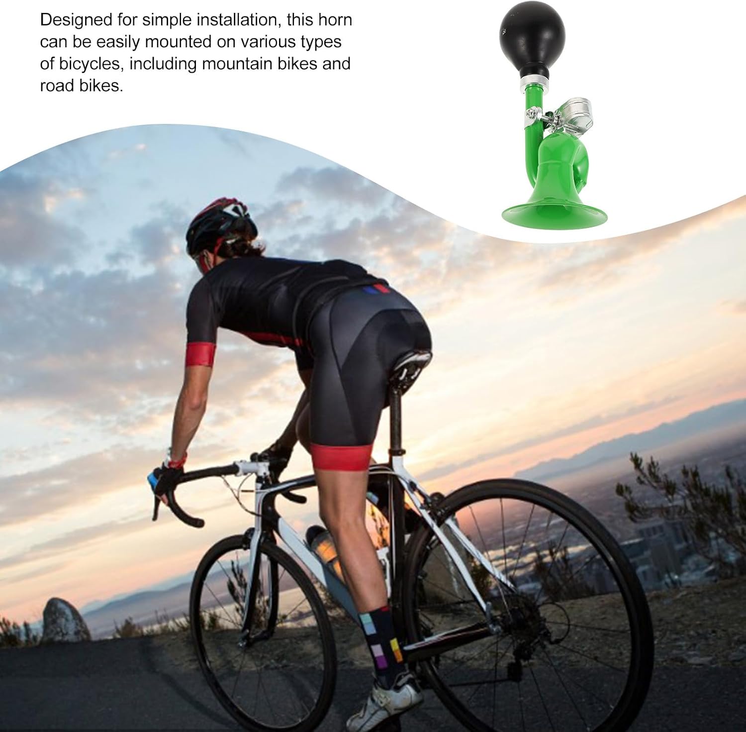 Holibanna Loud Bike Horn Snail Cycling Horn for Mountain Bikes with Handlebar Mount Sturdy Outdoor Bicycle Bell for Cycling Safety and Alerts