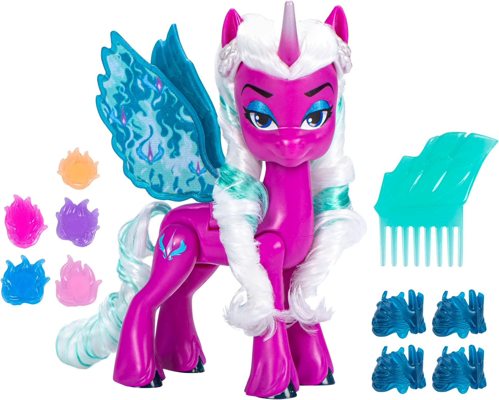 My Little Pony Dolls Opaline Arcana Wing Surprise, 5-Inch Toy Alicorn with Accessories, Toys for 5 Year Old Girls and Boys