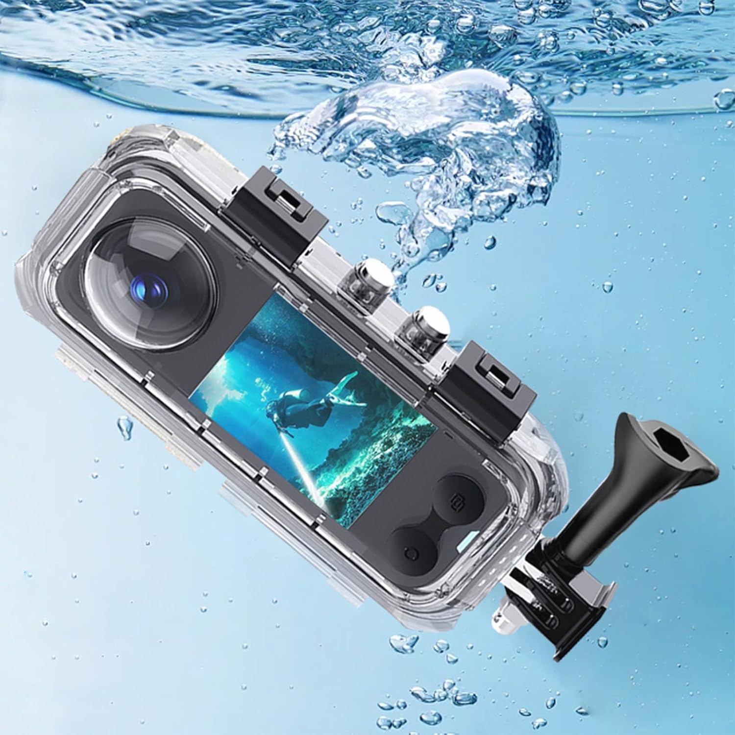 X5 Universal Stealth Diving Housing Pro for Insta360 X5: 60m IPX8 Waterproof, 360° Anti-Vignetting & Extreme Shockproof Protection,Case for Diving/Skiing/Skydiving