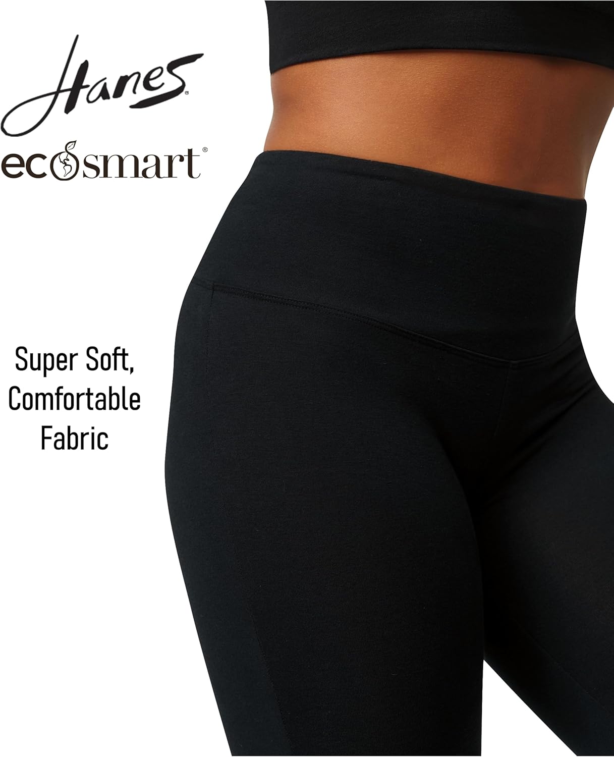 Hanes EcoSmart High-Waisted Shaping Leggings - Image 4