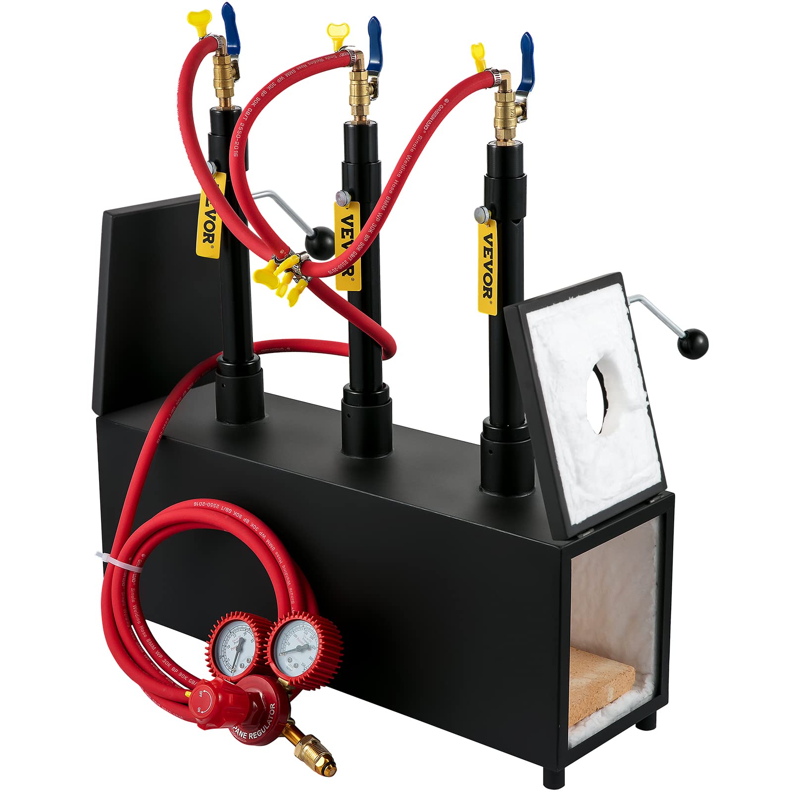 VEVOR Forge à Gaz Propane 15 L Four Fusion Portable 3 Brûleurs 230 kW·h Noir