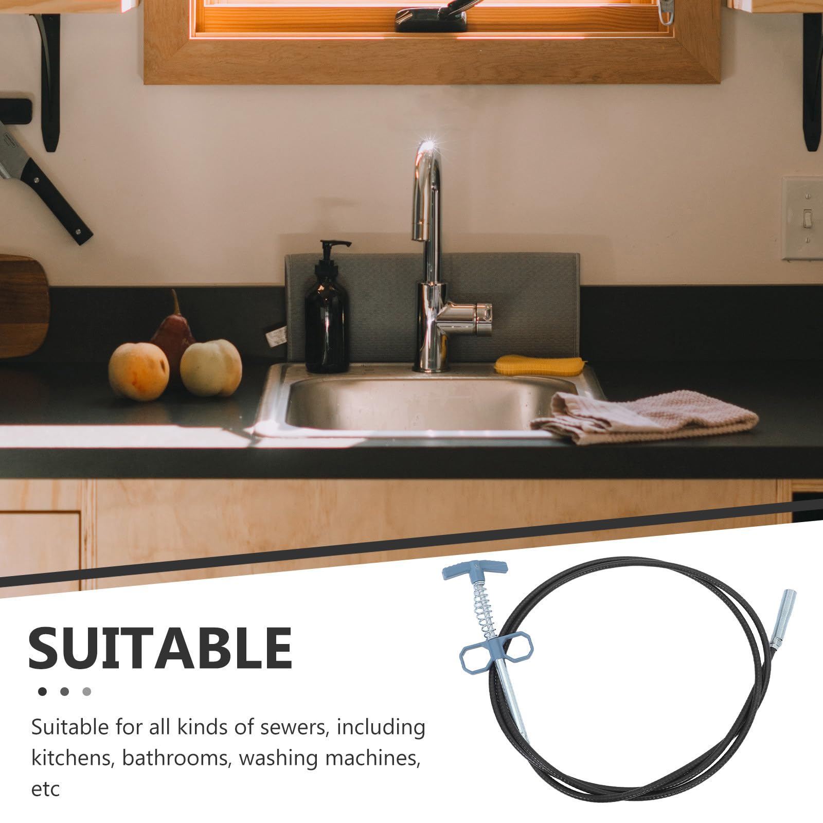 Strumento per Disostruzione Scarichi Design a Quattro Artigli, 6 Pezzi in Plastico e Metallo, Efficiente per Lavandini e Bagni in Uso Domestico