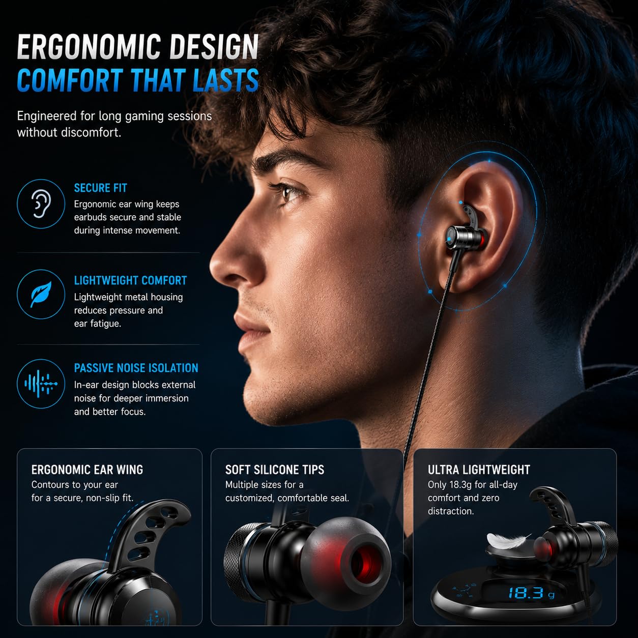 KASOTT SoundMaster Pro V1 - Auriculares para juegos con controladores de audio duales, Battle Buds, micrófono en línea con silencio y control de volumen, compatibles con Xbox Series, Xbox One, PS5
