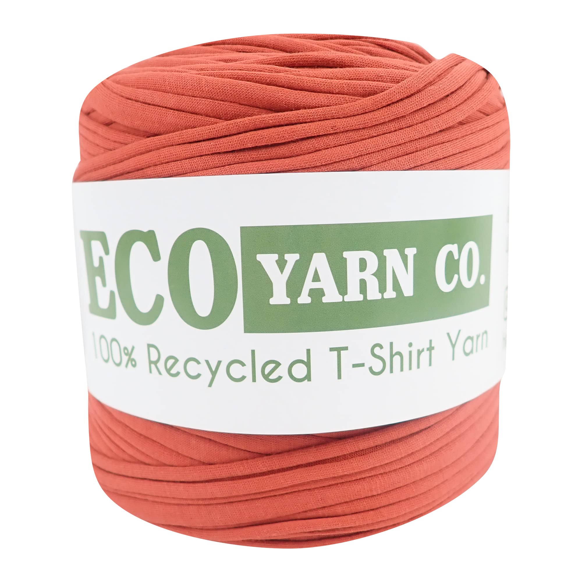 Burnt Orange Recycled Cotton Jersey T-Shirt Yarn, 120m (700g), 700g (120m) Bobbin