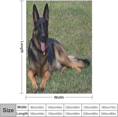Miniatura 2 de Manta  Manta de pastor alemán, manta de franela suave para cama y sofá (30 x 40 pulgadas)
