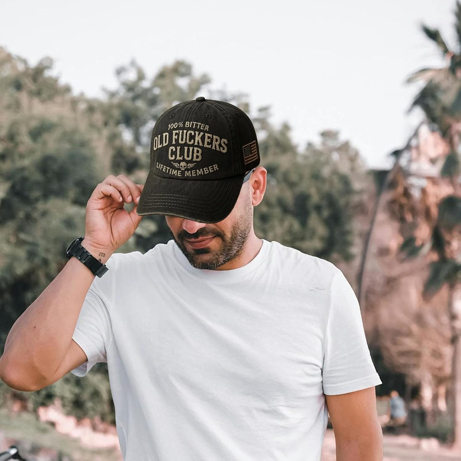 Old Fuckers Club-Baseball Cap, Funny Baseball Cap for Men, 100% Bitter Lifetime Member, Patriotic Anniversary Hat - Image 5