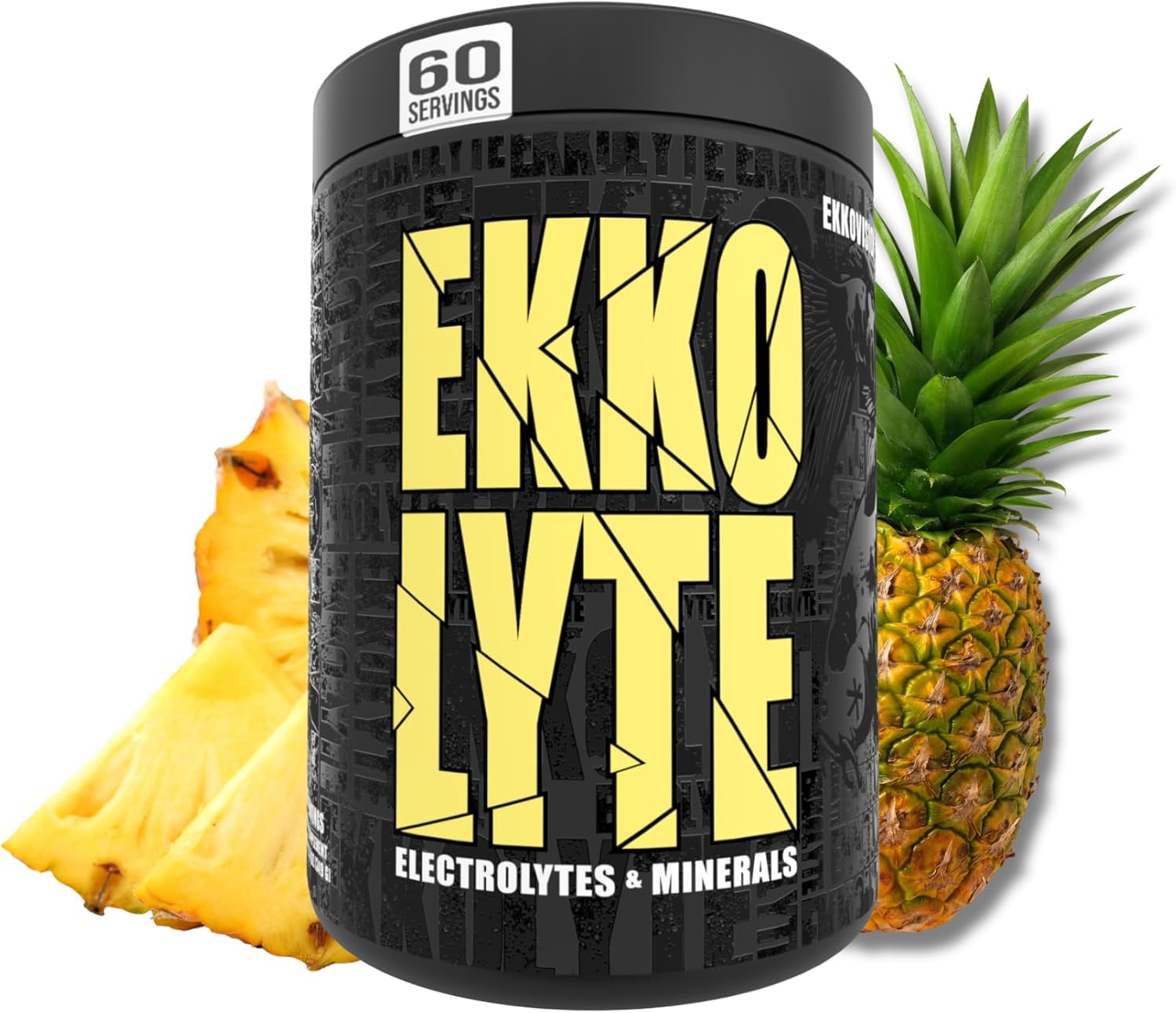 Ekkovision Ekkolyte Electrolytes and Minerals Powder, 50 MG Vitamin C & 155 MG Magnesium for Hydration Support, Essential Electrolytes for Women and Men, Pineapple Paradise Flavor, 60 Servings