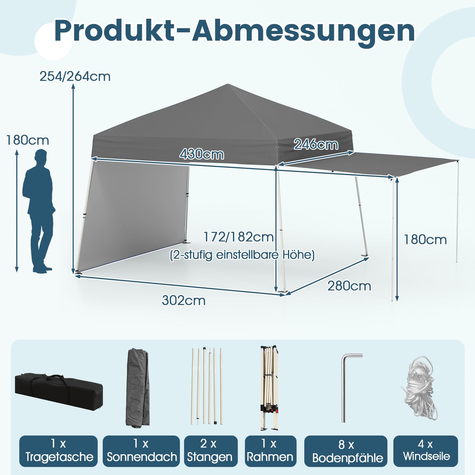 zelt 2 50 x 4 m COSTWAY Pavillon 3 m, Pop up Faltpavillon mit umwandelbaren Markisen-Seitenteilen, Gartenpavillon UV Schutz 50+ Höhenverstellbar, Gartenzelt Partyzelt inkl. 8 Heringen & 4 Windseilen (Grau) Size:24' x 30' RC-505 | Loop Station Pricing Update DEC 25 - Phase 1