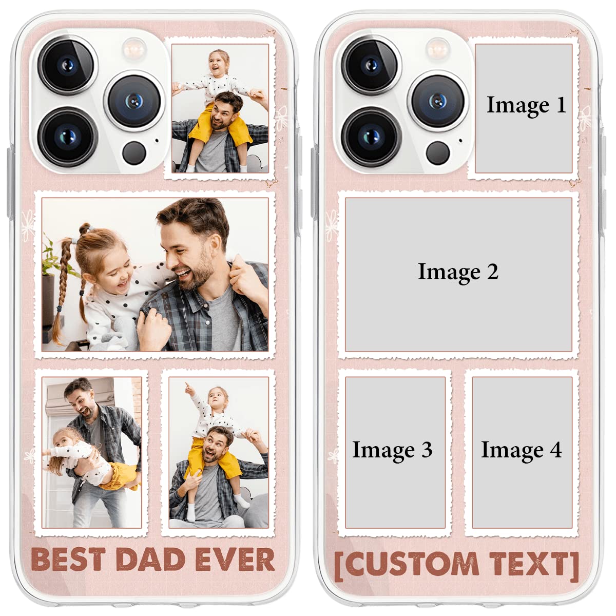 Styletify Custom Phone Case for iPod Touch 567,Multi-Picture Collages Personalized Photo Text Anti-Scratch Drop Proof Protective Cover Black Soft