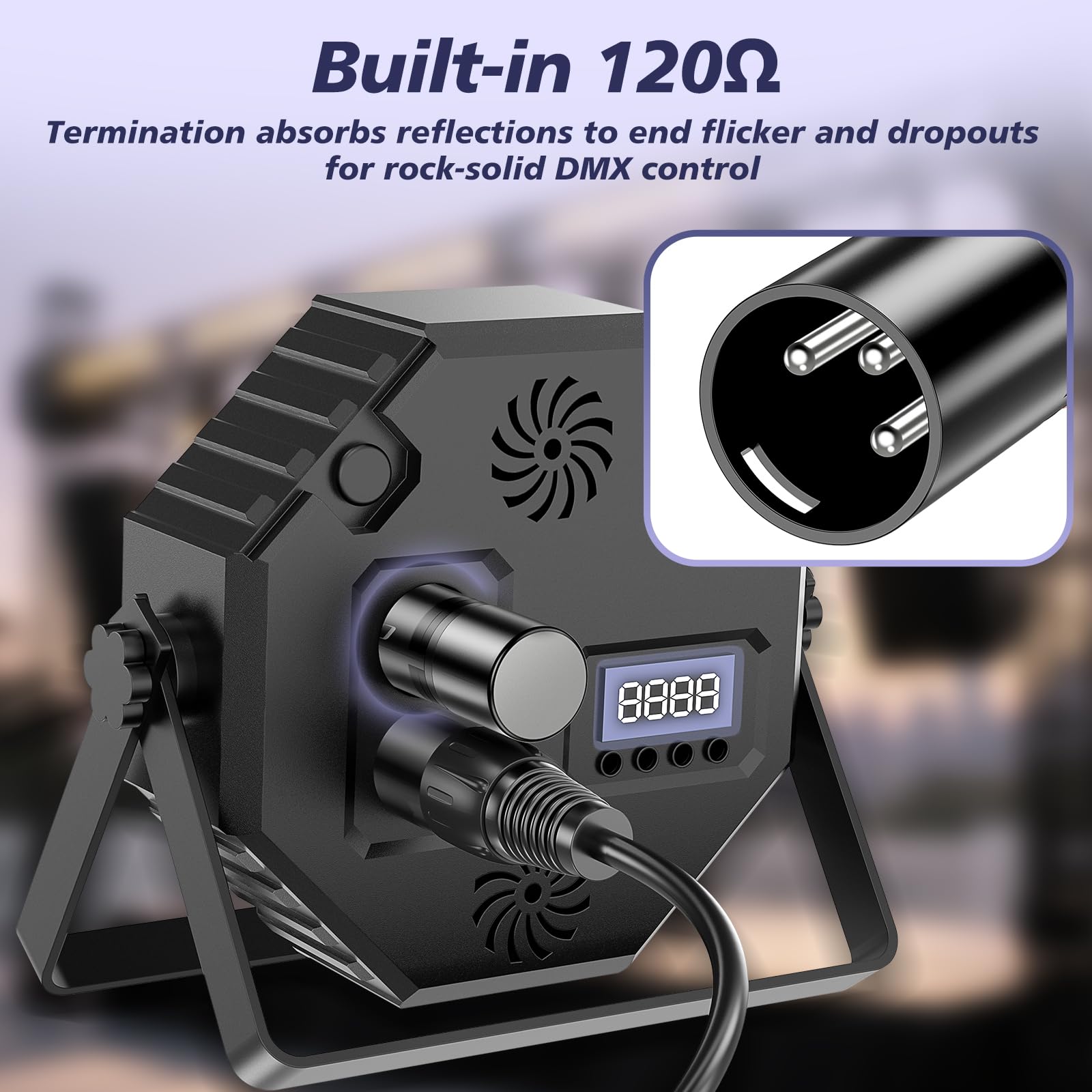 J&D Terminator DMX 3-Pin Zestaw 4 Sztuki, Rezystor XLR Męski 120 Ohm, Wtyczka Końcowa DMX512 do Świateł PAR DJ, Ruchome Głowy, Kontrolerów Oświetlenia i Systemów Audio XLR, Czarny