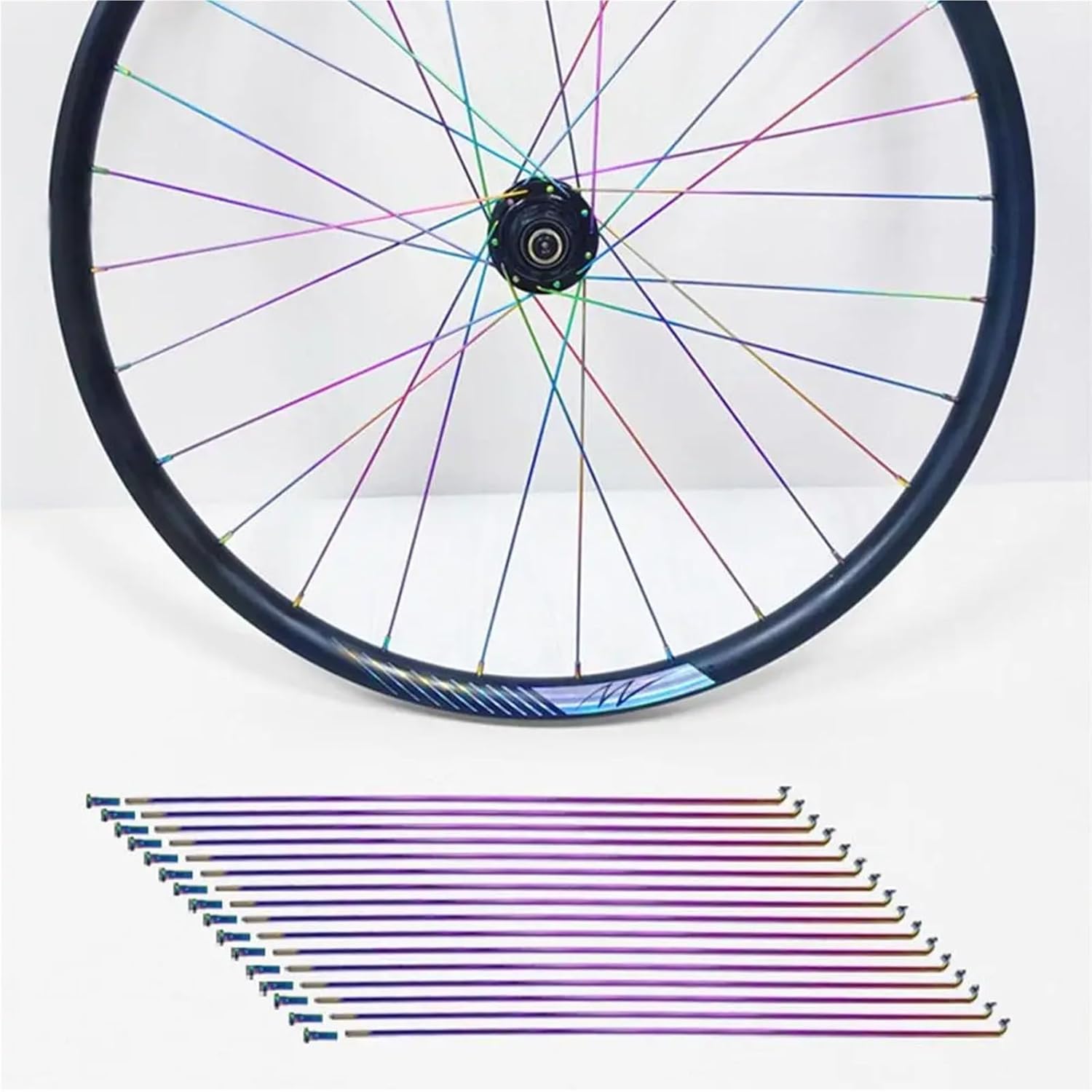 Spoke Nipples 36pcs Spokes Wire with Nipples Wheel Road Bike Steel High Strength Bike Spoke for 26/27.5/29 Inch