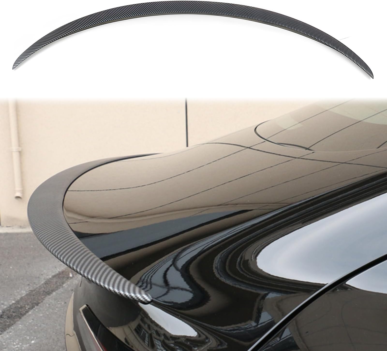 for Tesla Model Y Rear Spoiler Original Trunk Wing ABS for 2020-2024 Tesla Model Y Rear Trunk Spoiler Lip Tail Wing Rear Trunk Lid Model Y Accessories(Matte Carbon Pattern)