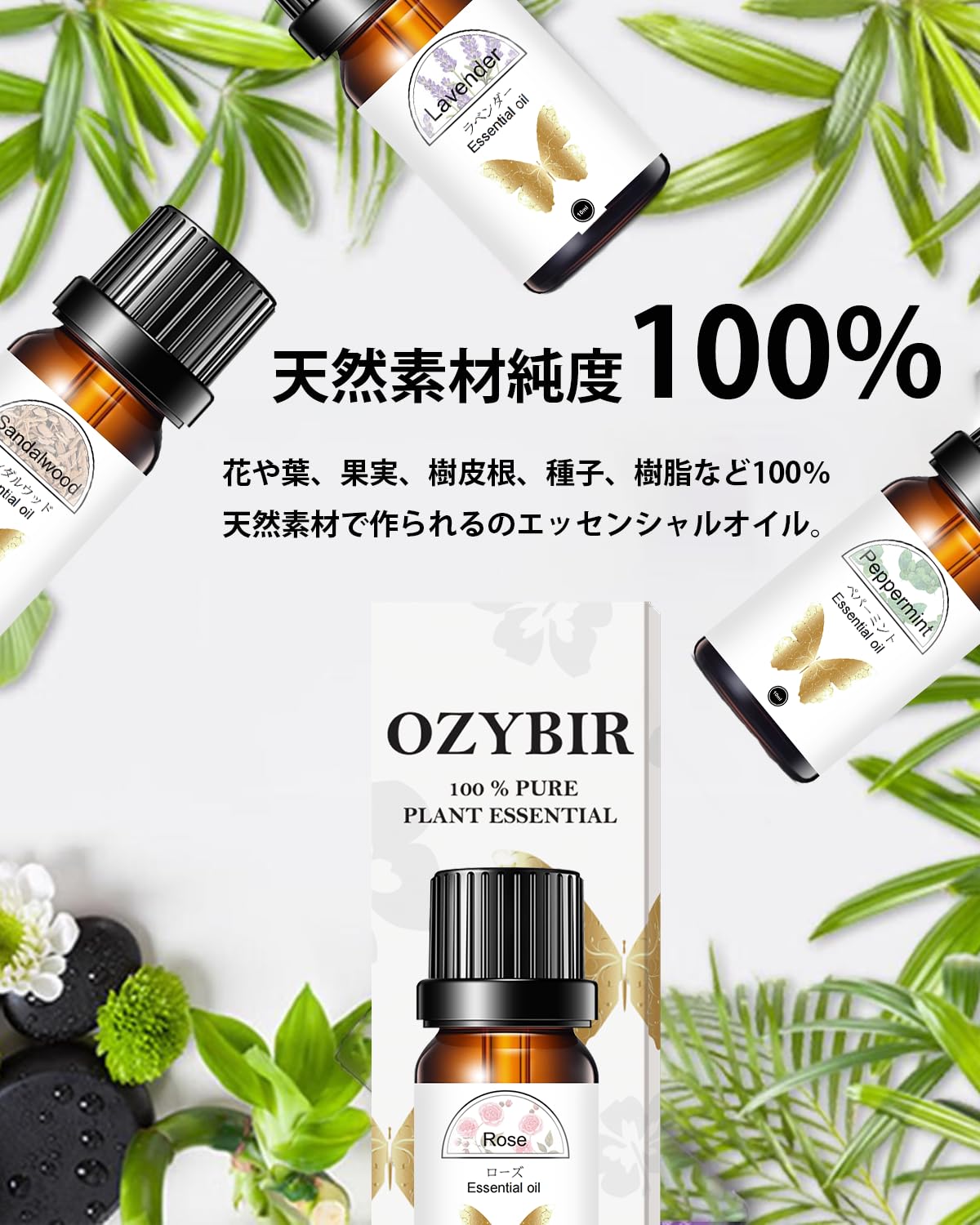 Amazon.co.jp: OZYBIR イランイラン エッセンシャルオイル 100%天然 