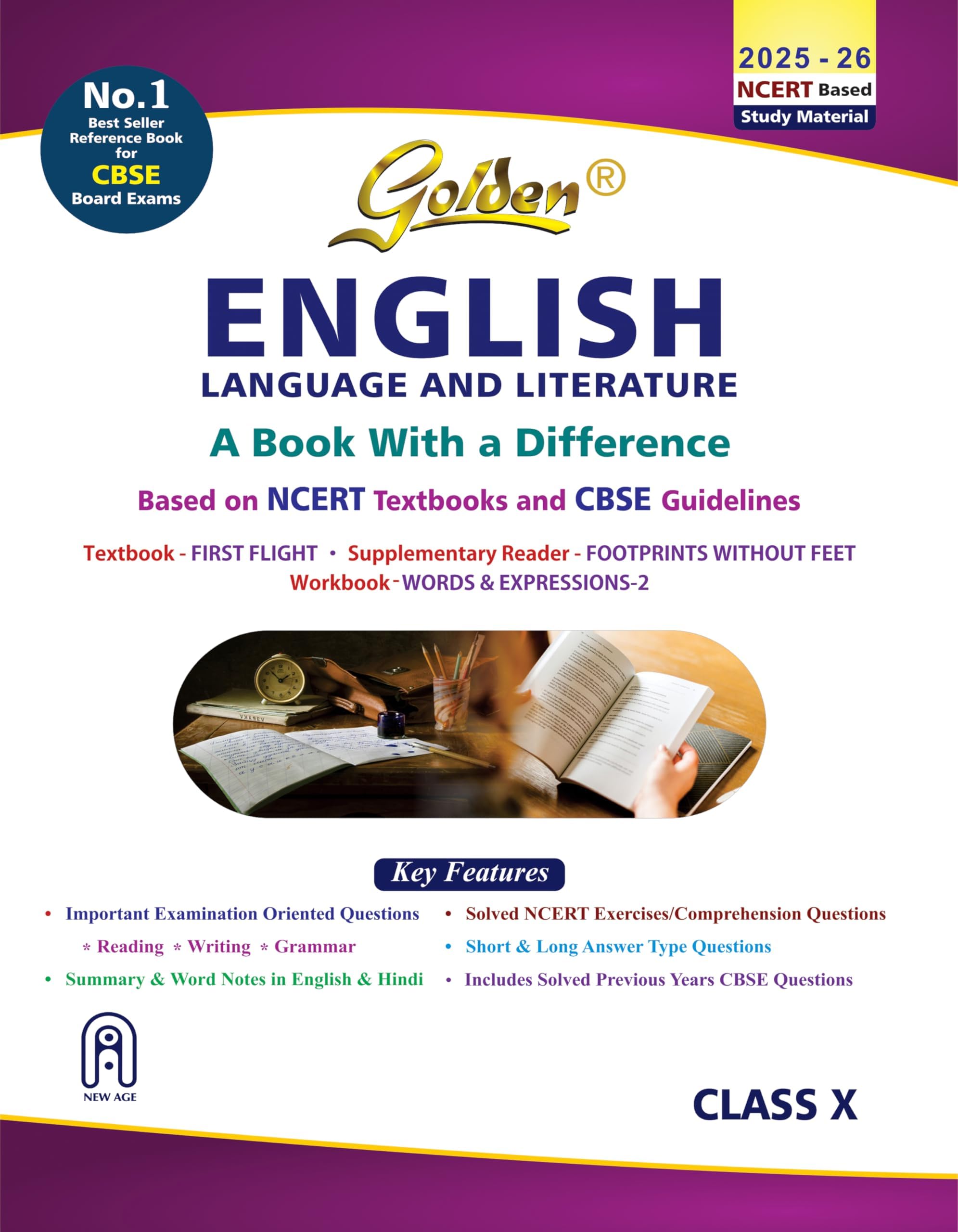 Golden English Language and Literature: (With Sample Papers) A book with a Differene for Class - 10 (For CBSE 2021 Board Exams) Paperback