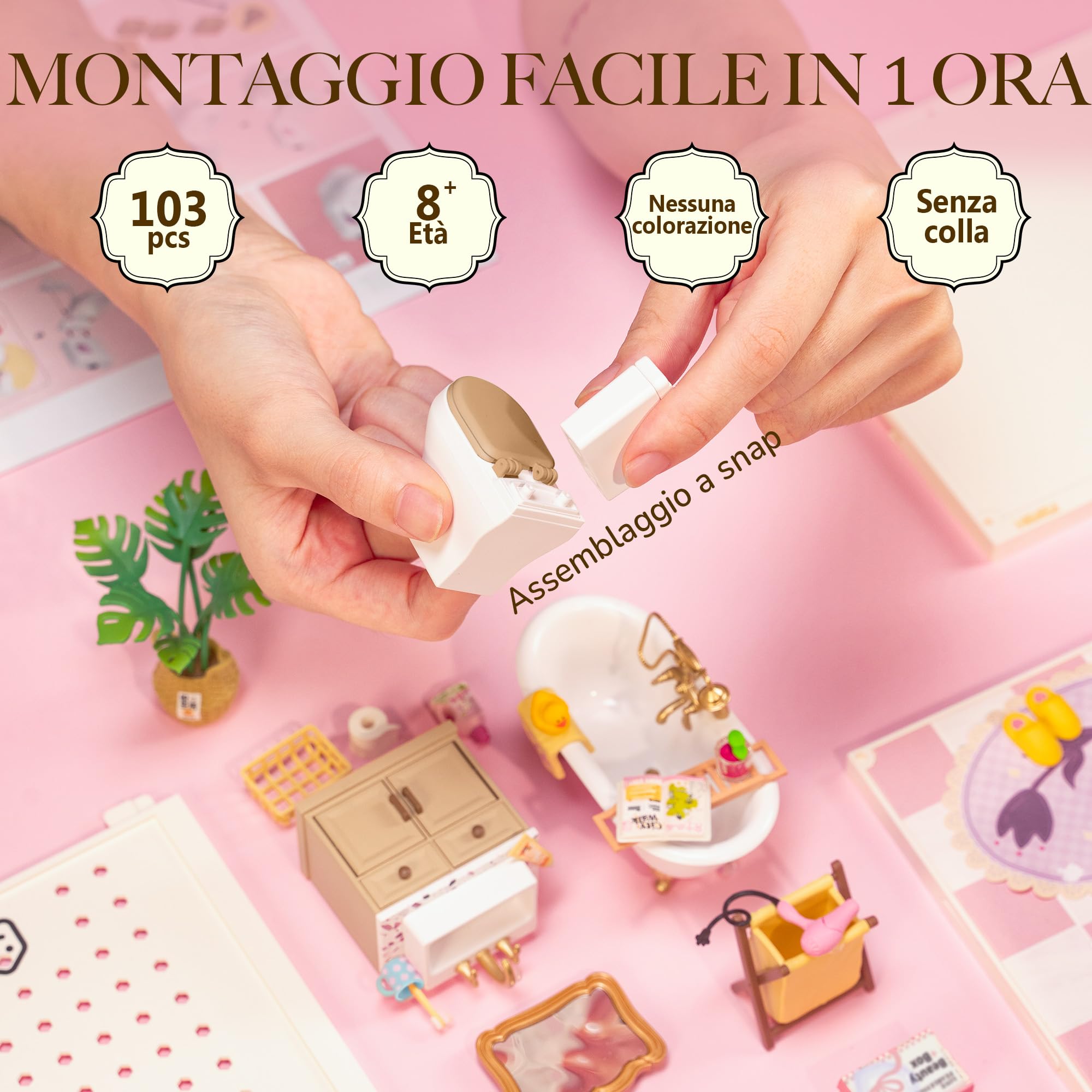 Rolife Super Creator Kit di Costruzione Fai da Te Casa in Miniatura, Kit di Costruzione Miniatura, Costruire da Soli, Decorazione per Scrivania o Libreria, Kit di Modelli di Costruzione, Diorama, Kit