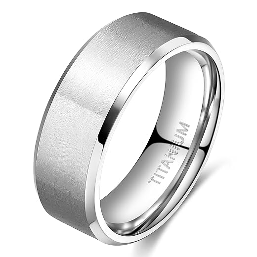 TIGRADE Titanium Wedding Band