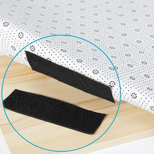 Miniatura 6 de KEEUH Tiras adhesivas de pared con cinta de gancho y bucle, 12 juegos de 2 x 6 pulgadas, tiras resistentes, cierre adhesivo de doble cara, color