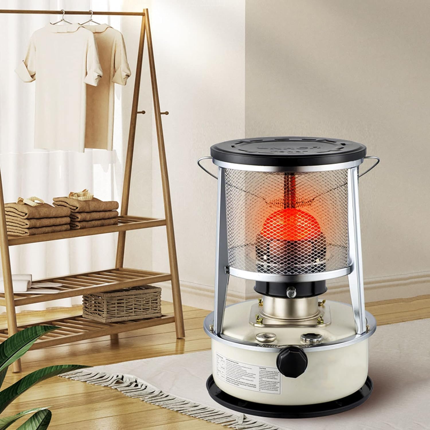 Stufa Per Campeggio E Casa Stufa A Cherosene 4,5L Portatile - Riscaldatore Interni/Esterni Con Maniglia Stufa Interna Esterna - 11